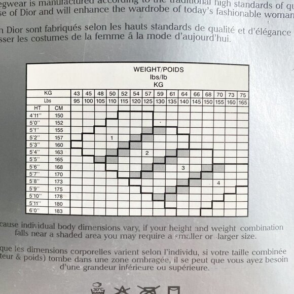 2X Vintage Christian Dior White Ultra Sheer Control Top Pantyhose SZ 2 - Picture 6 of 7